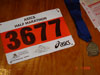 This is the medal that I got for finishing...  plus my racing number.